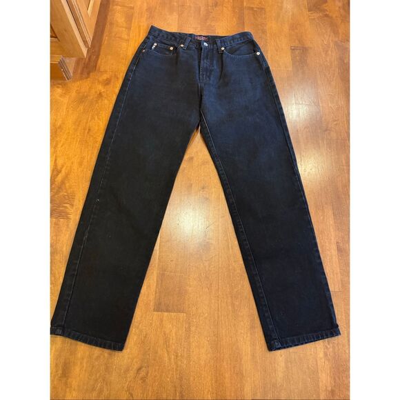 Woman’s vintage Y2K 90ies Guess high rise jeans size 29 waist black - Picture 1 of 6